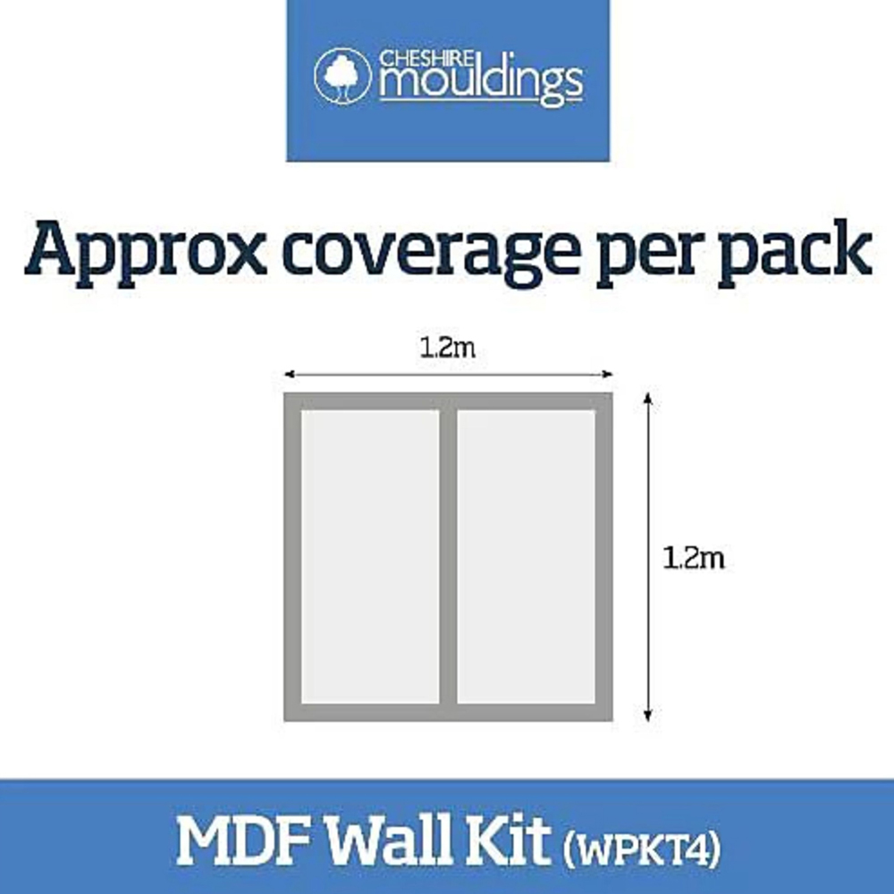 Cheshire Mouldings 6 Strip MDF Shaker Wall Panel Kit 1200 x 63mm Image 3