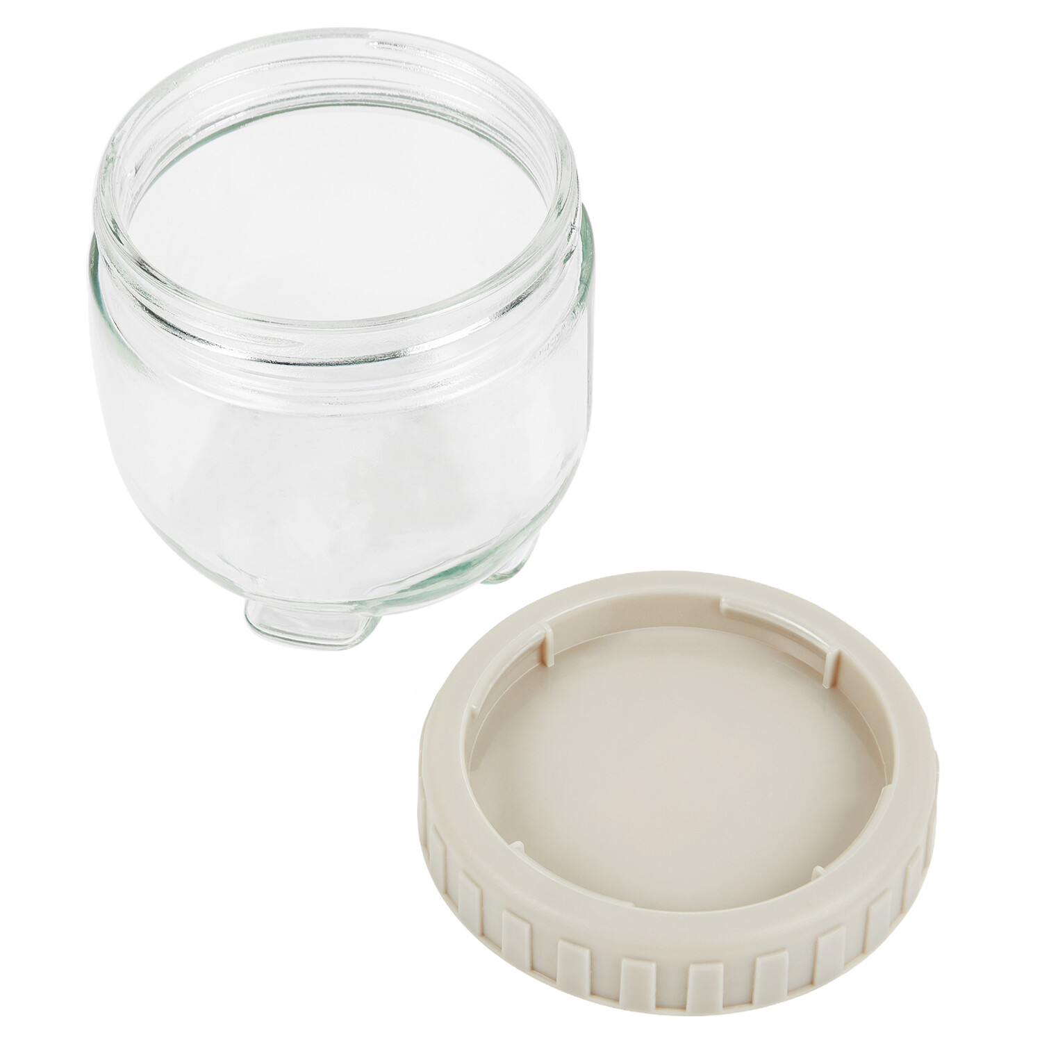 Glass Jar with Secure Lock Function - Clear and Cream / 450ml Image 3