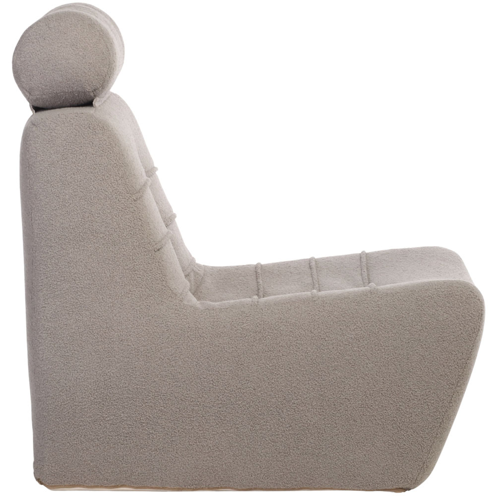 Desser Furniture Shadow Grey Boucle Fabric Cosy Chair Image 4