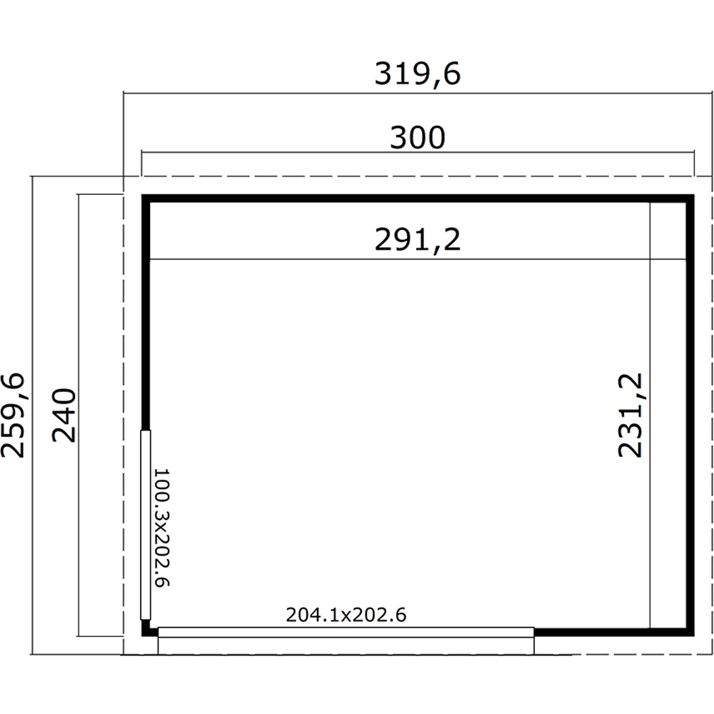 Norland Charnwood 1 10.5 x 8.5ft Garden Cabin Image 5