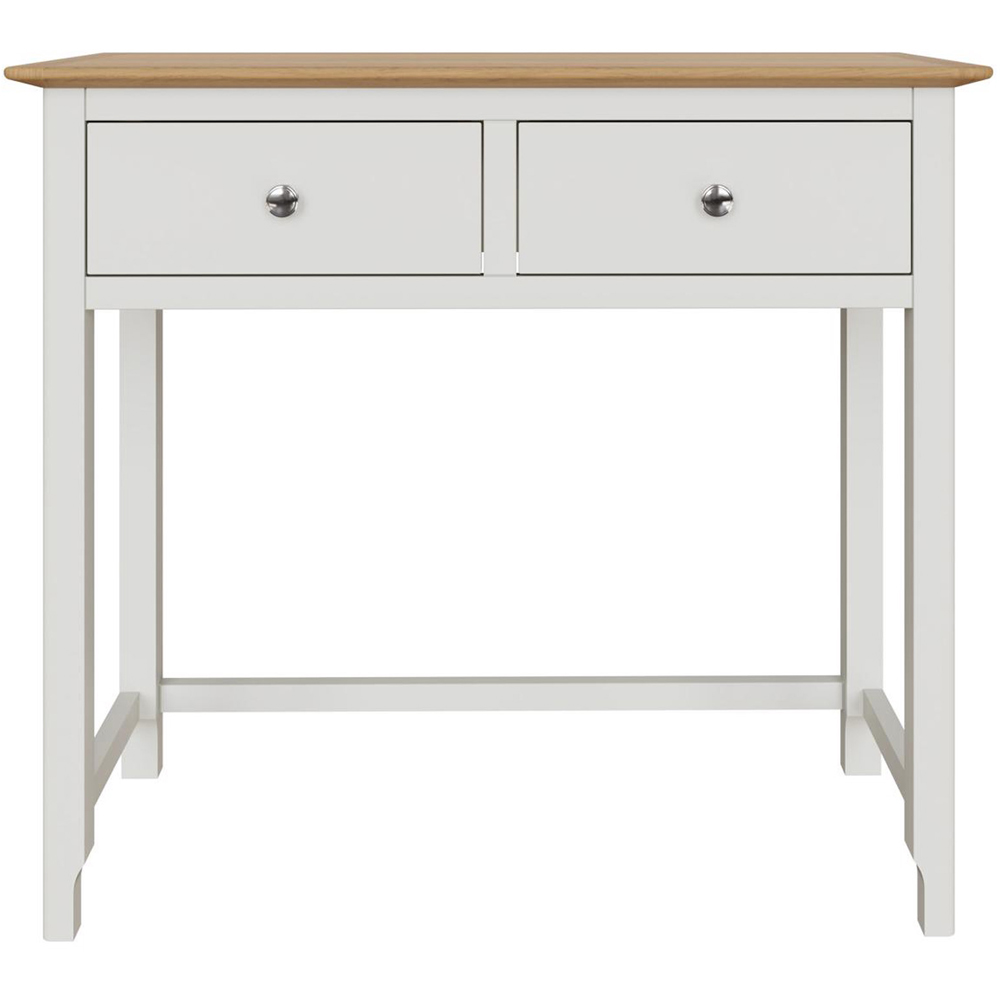 FWStyle Taberno 2 Drawer White Dressing Table Image 3