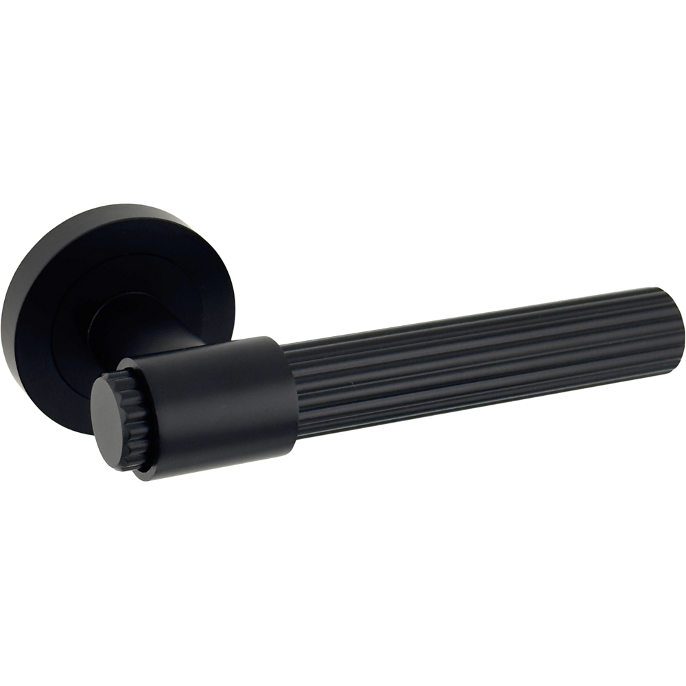AXS Hardware Nevada Black Door Handles on Rose 2 Pack Image 3