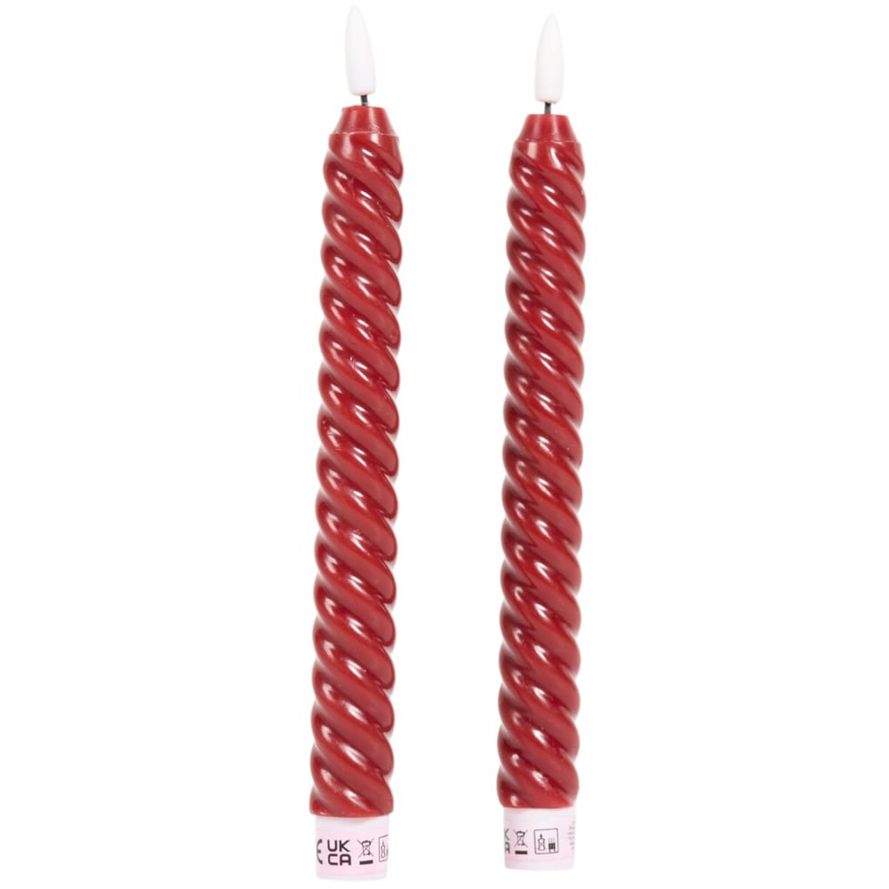 Pack of 2 Twist Taper LED Candles Image 3