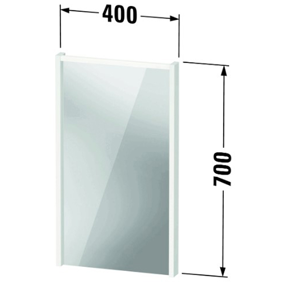 Duravit D-Code Pale Green Illuminated LED Mirror 400mm x 700mm Image 2