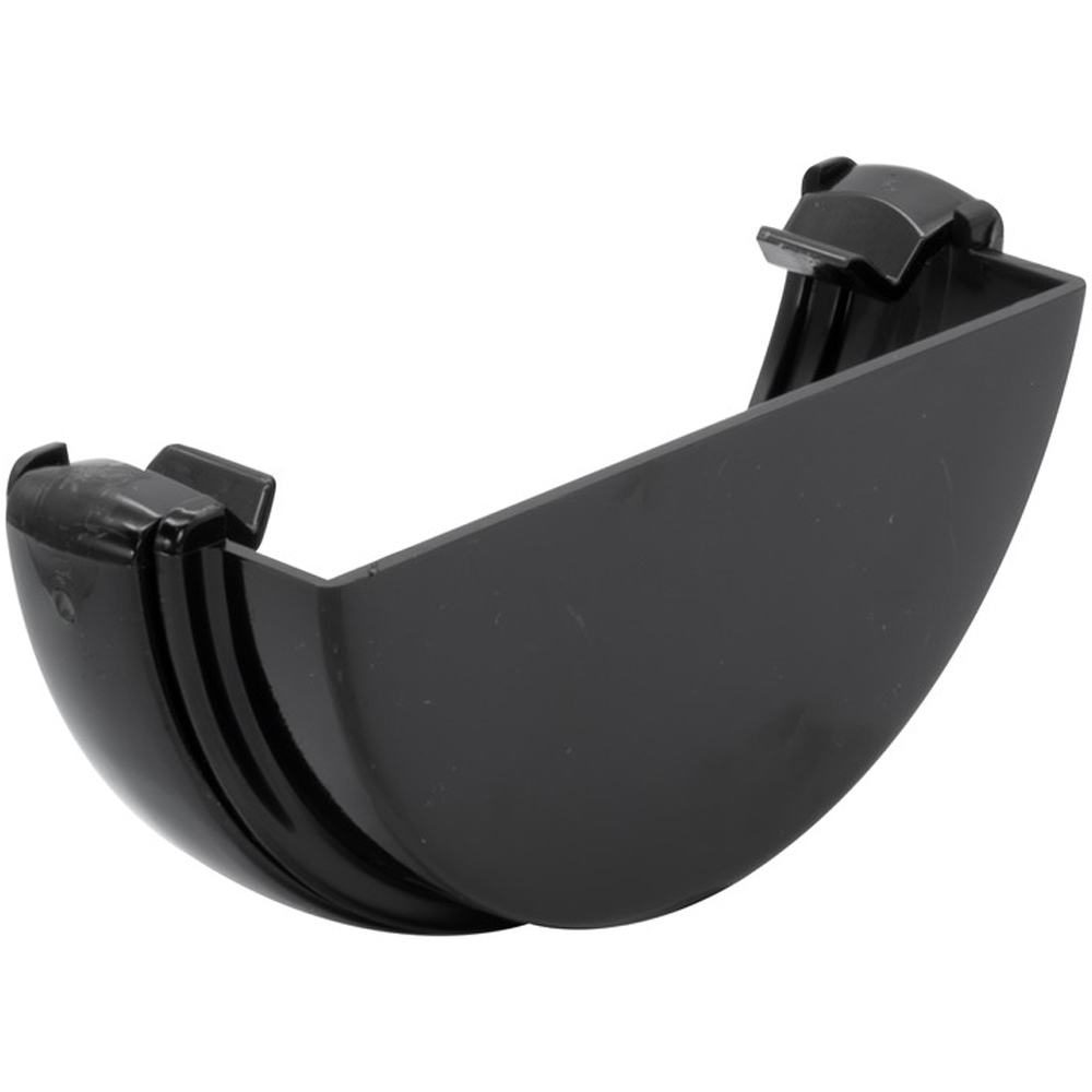 FloPlast Half Round Gutter External Stopend Black 112mm Image 3