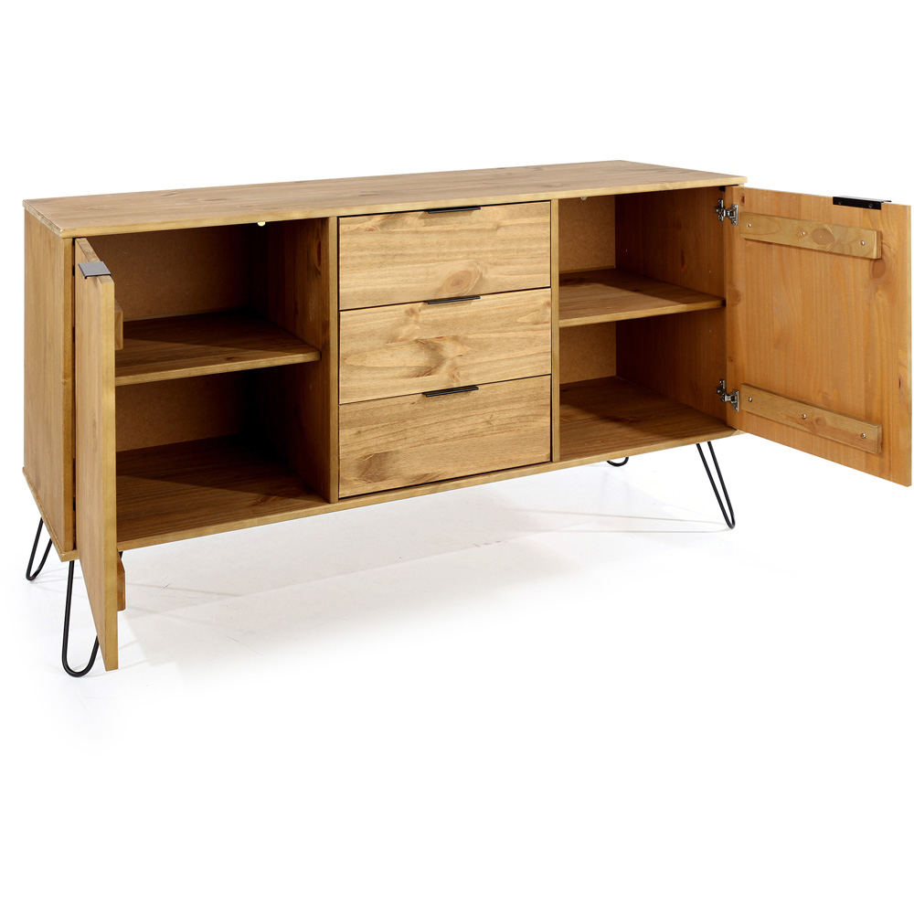 Augusta 2 Door 3 Drawer Pine Medium Sideboard Image 5