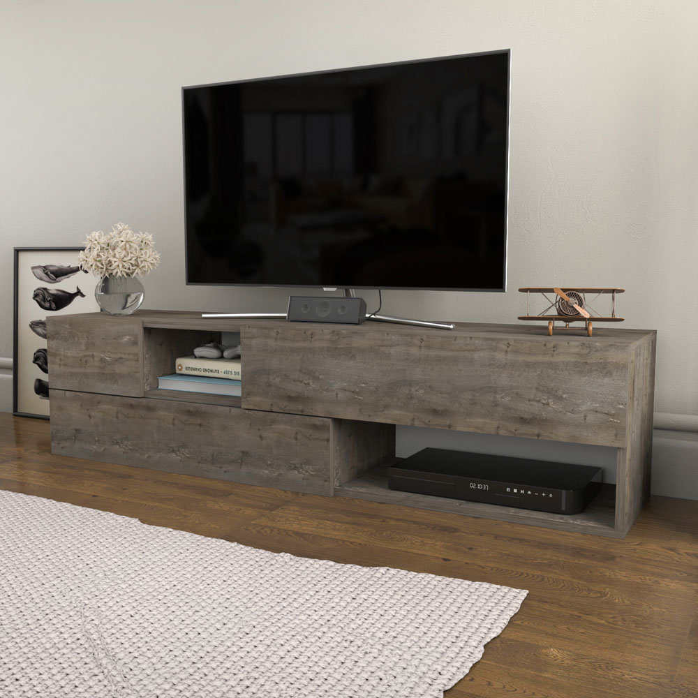 Decorotika Sunny 3 Door 2 Shelf Wenge TV Unit Image 6