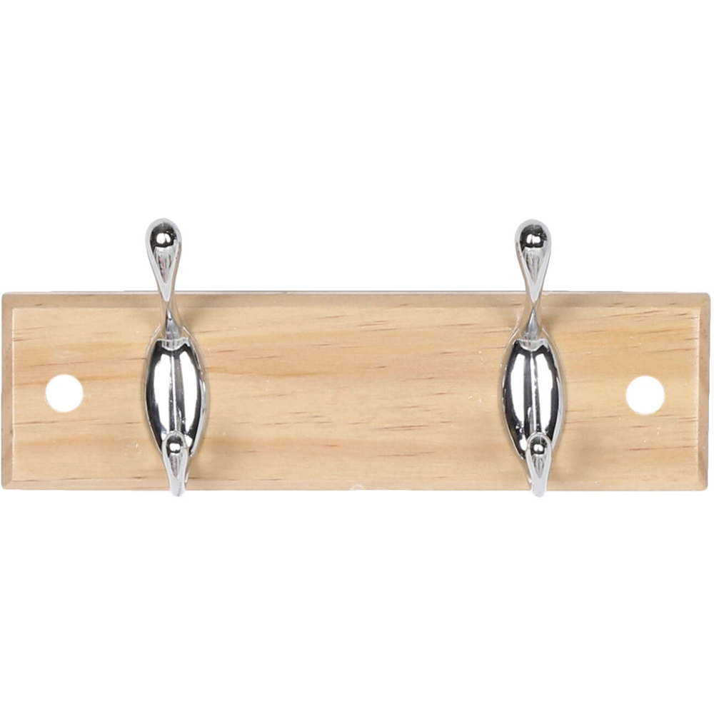 Decorails Chrome 2 Hook Pine Coat Rail Image