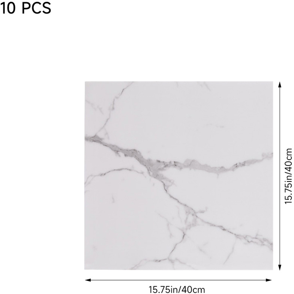 Living and Home Marble Patterned Frosted White Self Adhesive PVC Wall Sticker 10 Pack Image 3