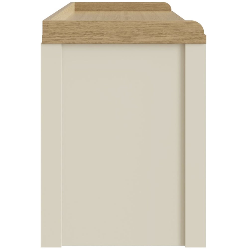 GFW Lancaster 2 Door Cream and Oak Shoe Bench Image 5