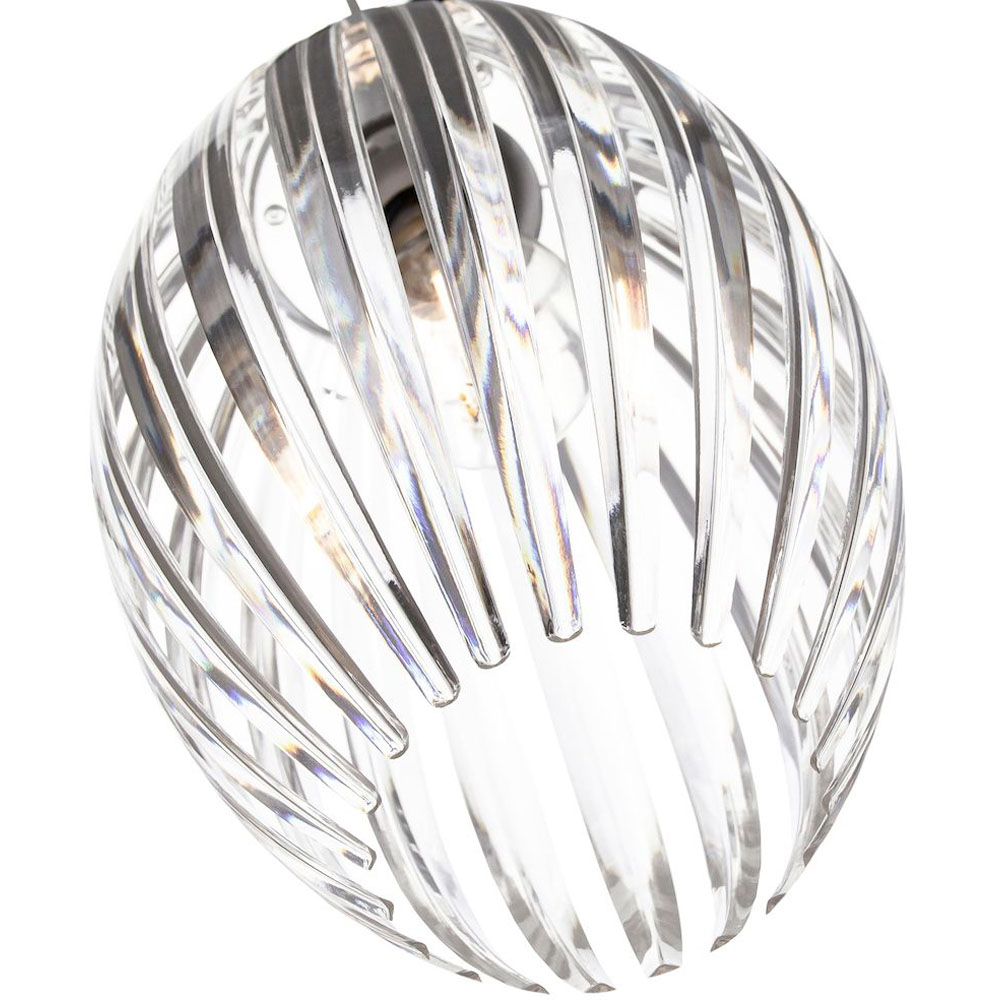 Happy Homewares Modern Designer Beautiful Clear Acrylic Curved Rods Pendant Shade Image 2