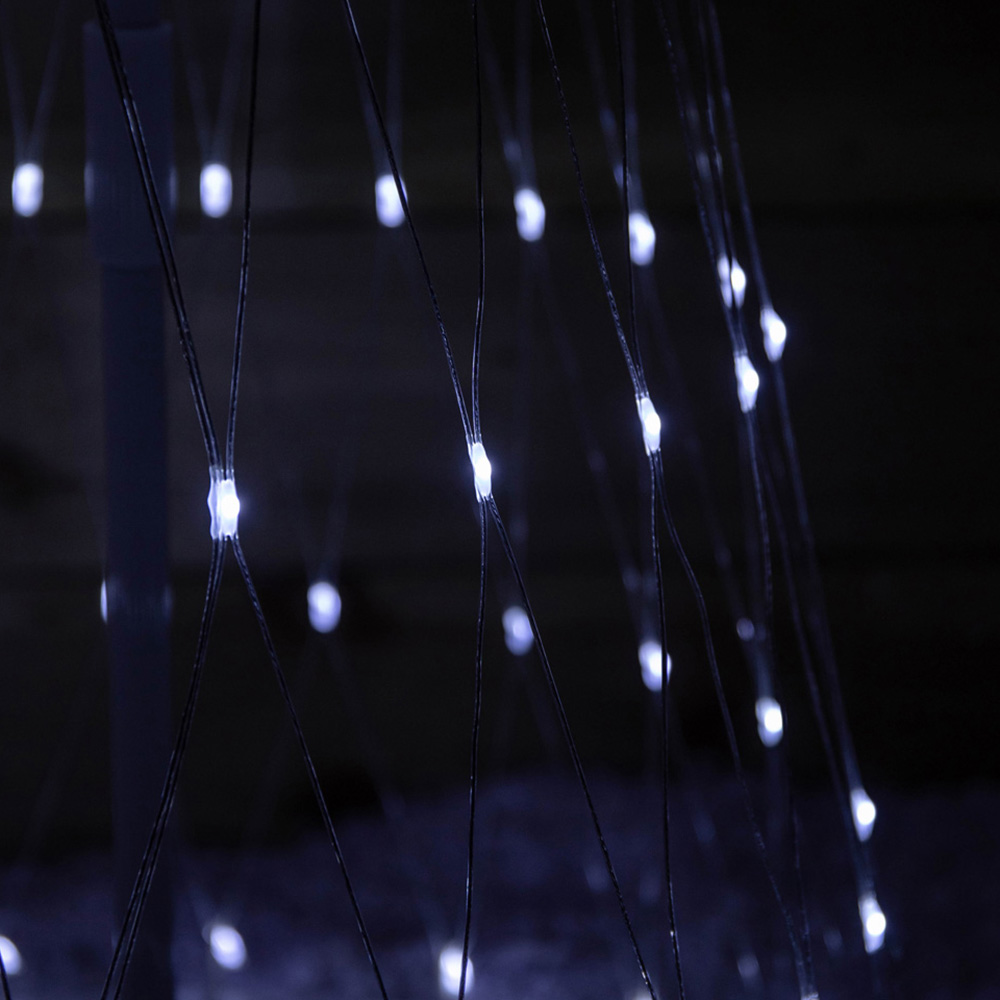 Samuel Alexander White LED Light Up Christmas Cone Tree 4.4ft Image 3