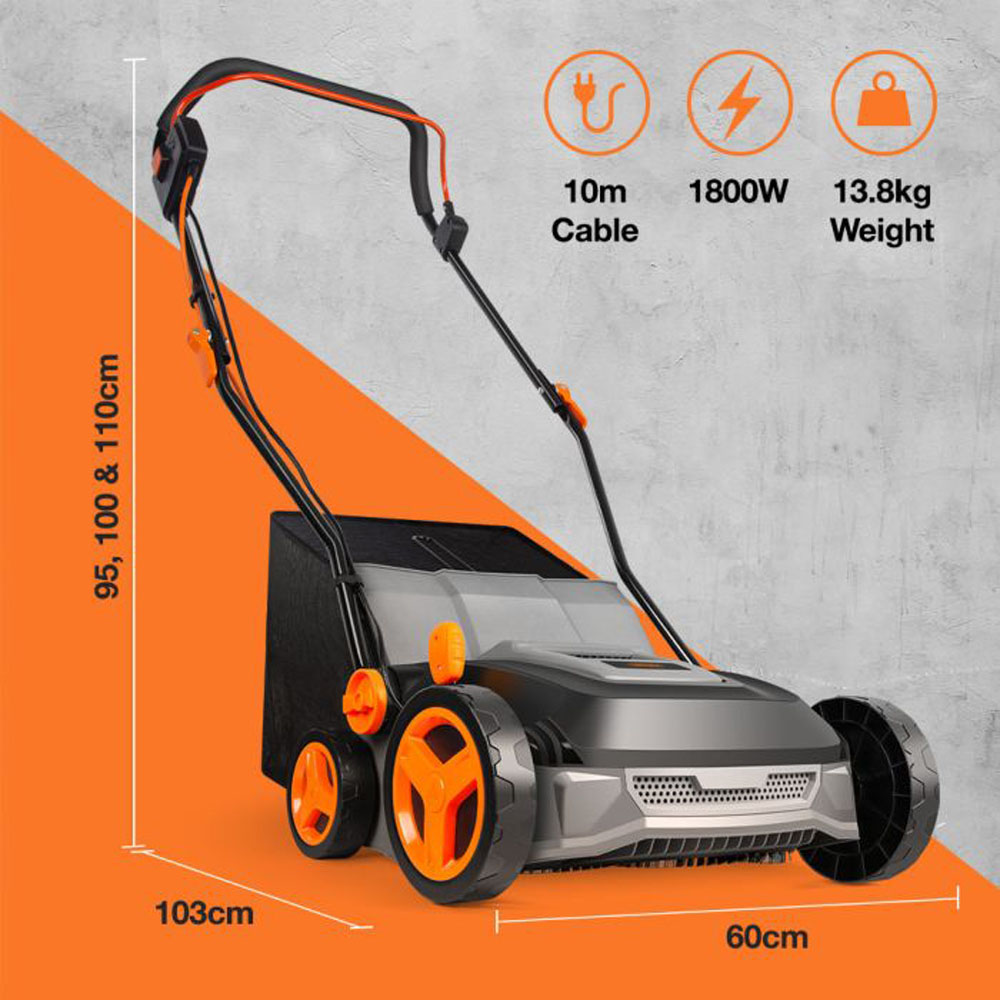 VonHaus 27667RG Artificial Grass Brush Sweeper Lite 1800W Image 8