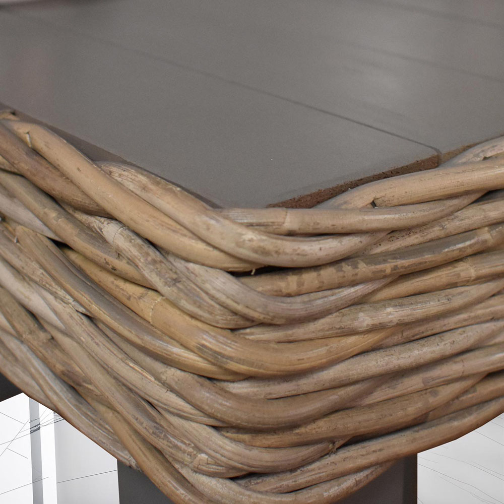 FWStyle Maya Grey Wash Handmade Bar Table Image 3