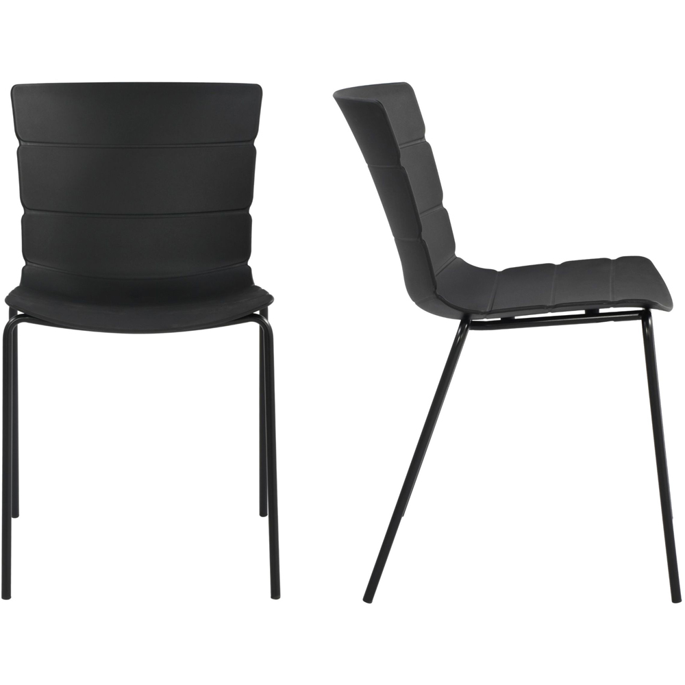 Core Products Aspen Bali 4 Seater Plastic Round Dining Set White and Black Image 4