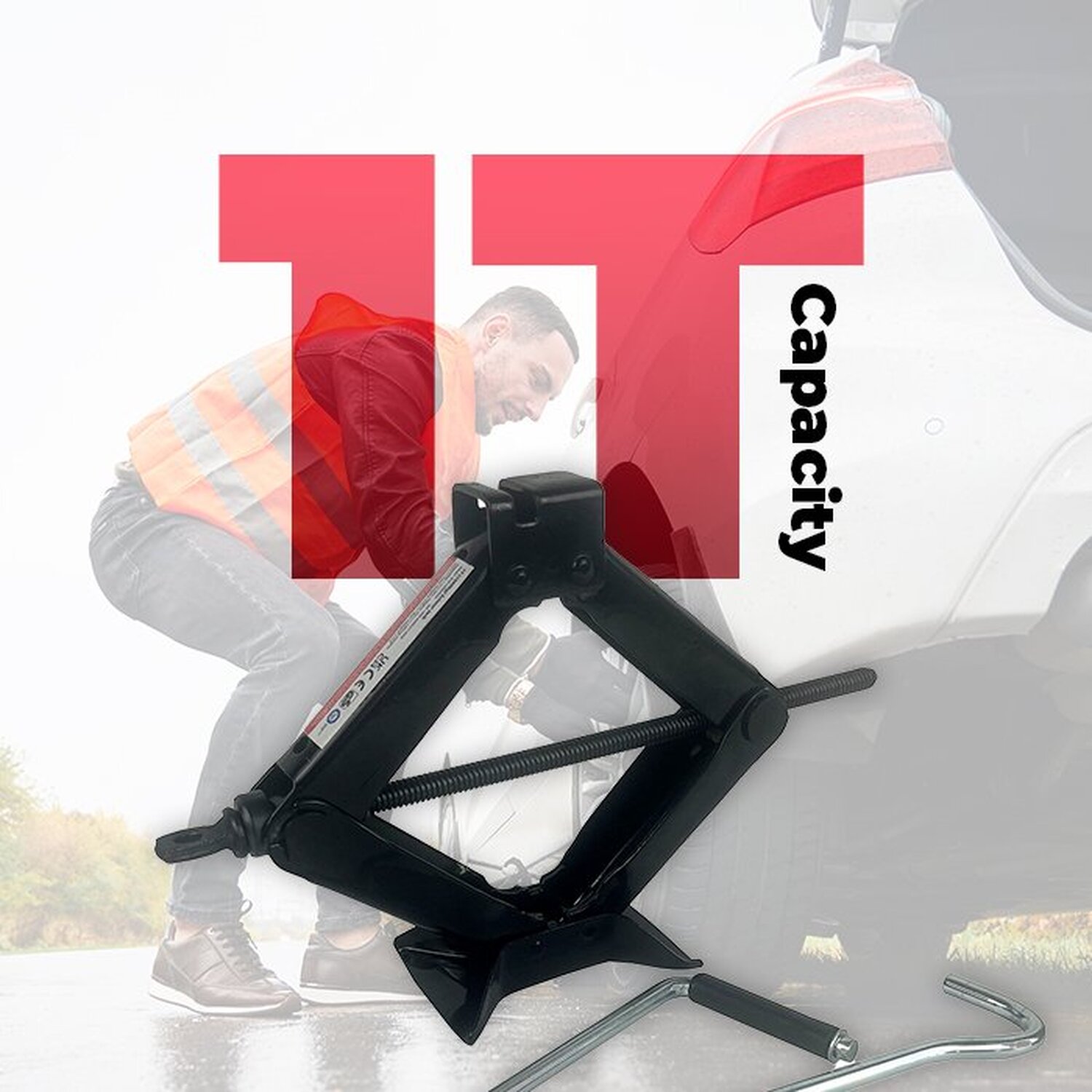 Simply Auto 1 Tonne Scissor Jack Black Image 6