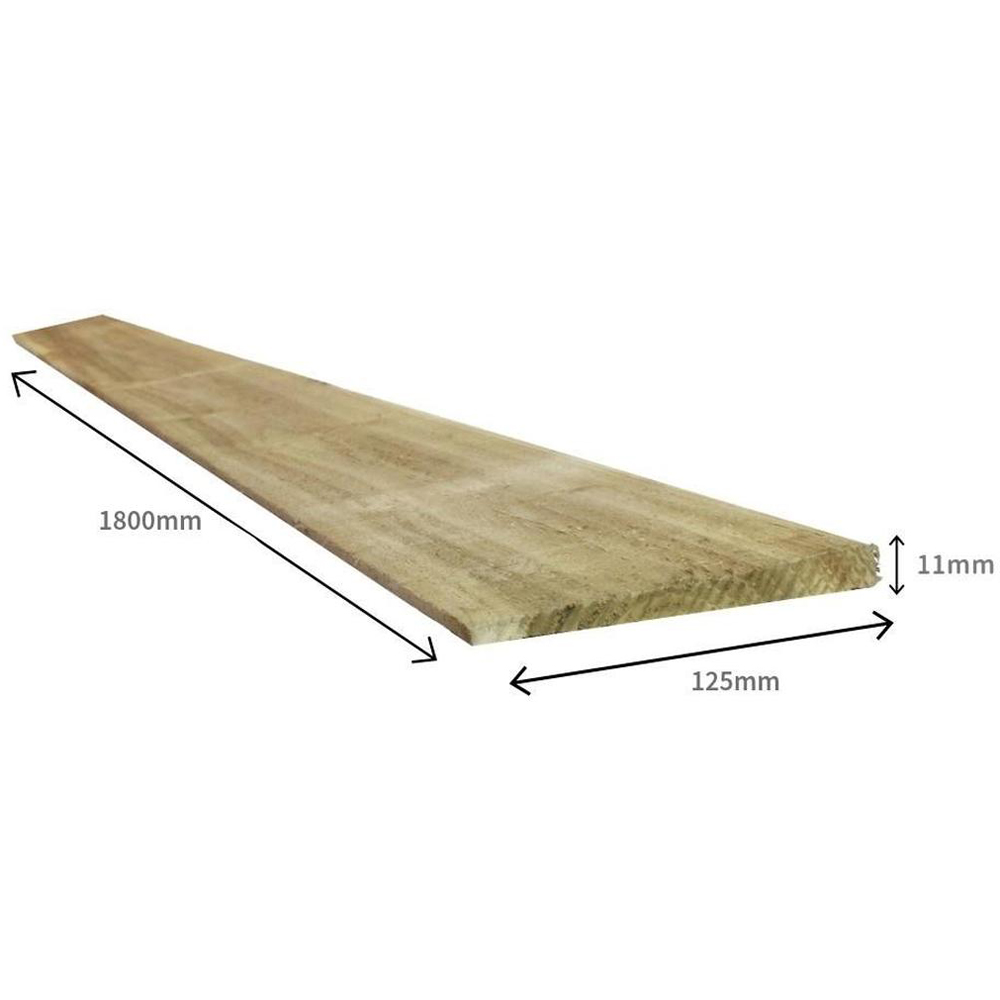 Snowdon Timber Pressure Treated Garden Feather Edge Fence Board 1.8m x 125 x 11mm 10 Pack Image 7