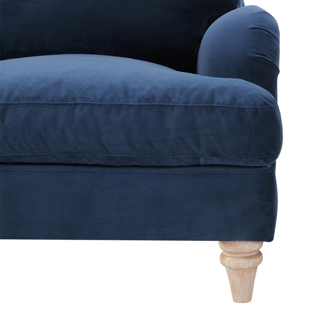 Home Detail Oxford 3 Seater Navy Blue Velvet Sofa Image 6