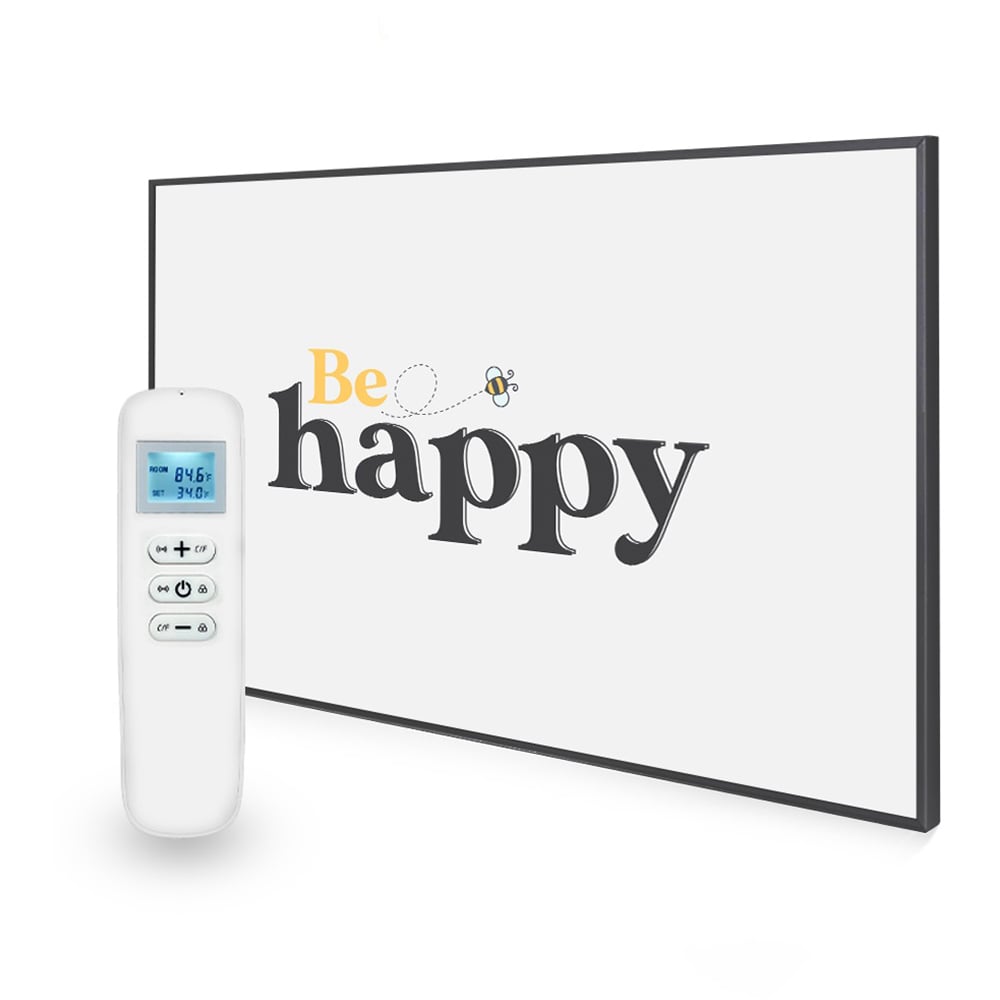 Mirrorstone Nexus 900W Be Happy Quote Wi-Fi Infrared Heating Panel 795 x 1195mm Image 3