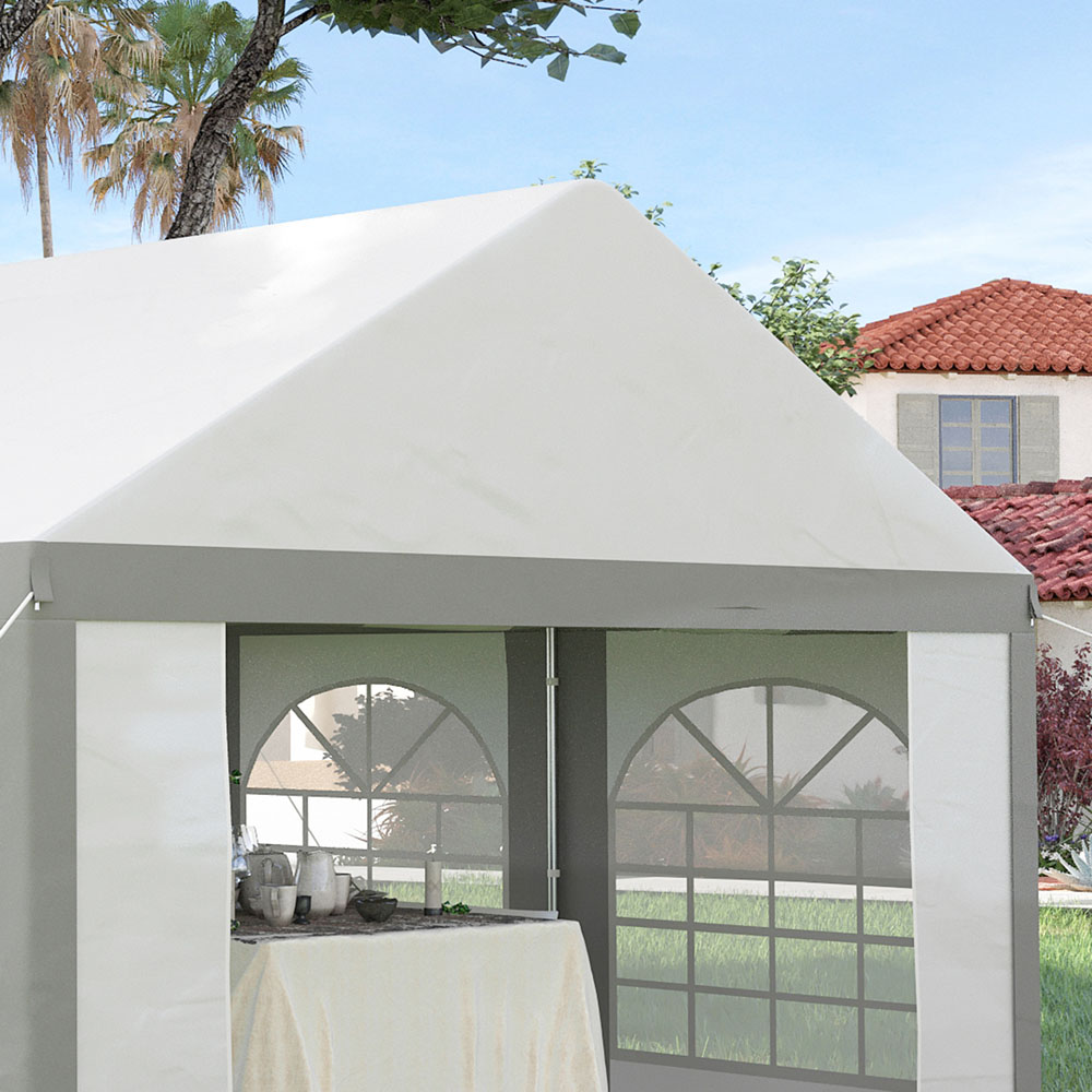 Outsunny 4x4m Gazebo Tent Grey Image 3