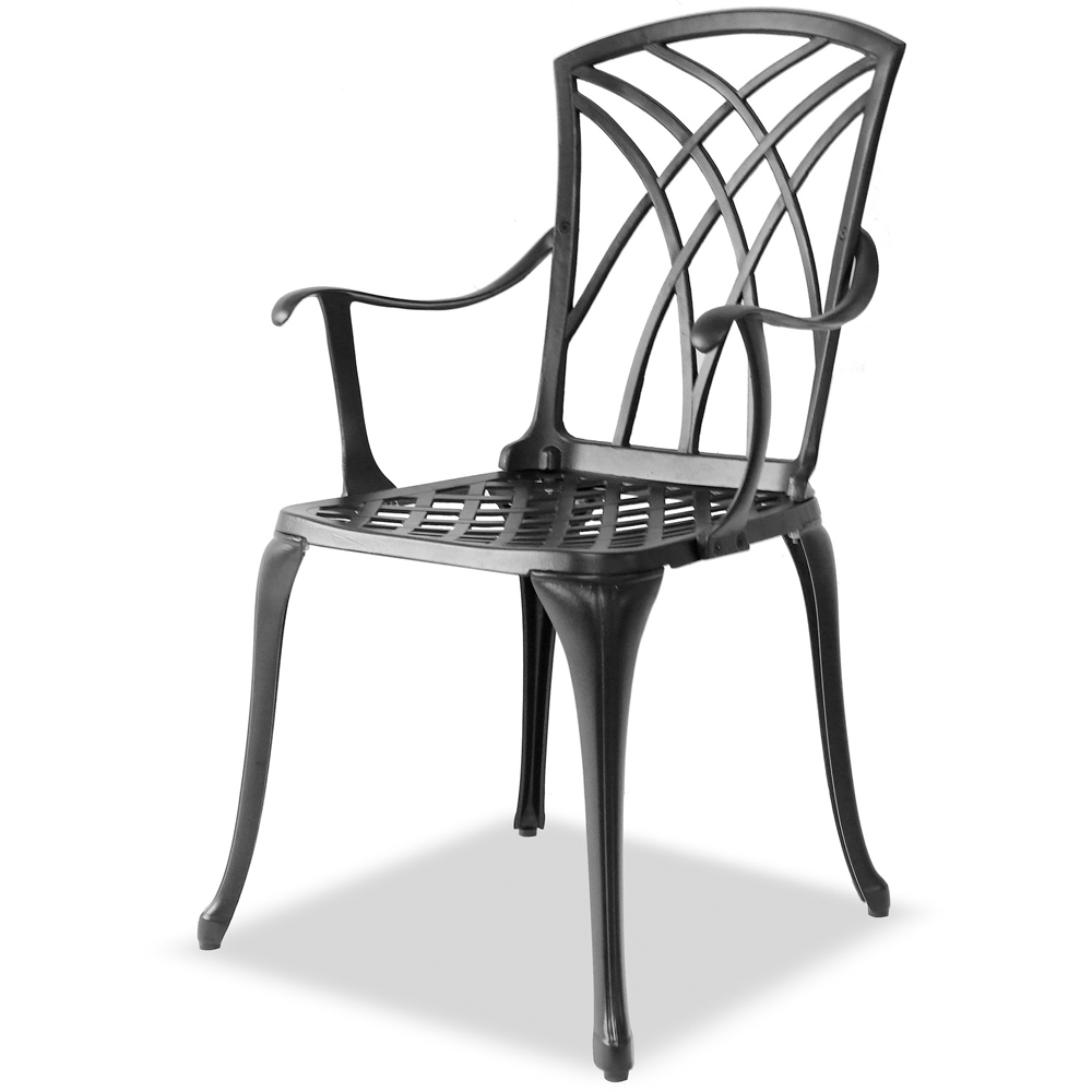 Centurion Supports OSHOWA 2 Seater Black Aluminium Bistro Set with Table Image 7