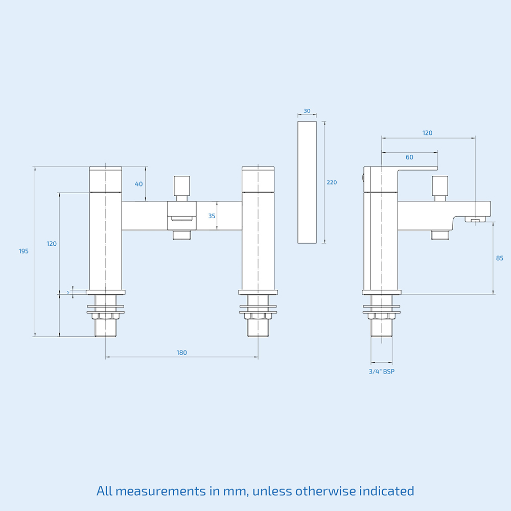 Nes Home Kento Matte Black Square Bath Shower Mixer Tap with Handheld Image 4