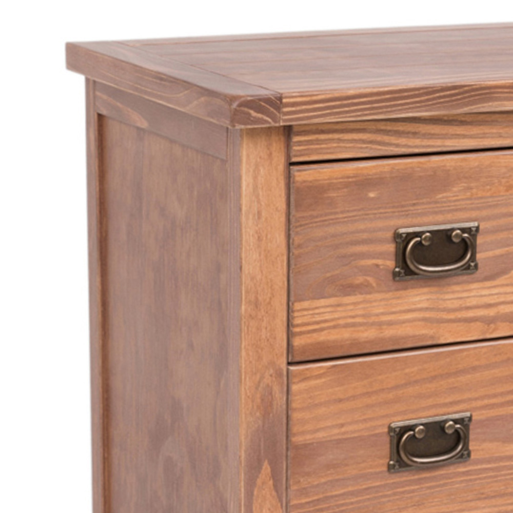 Cabinet Bits Tirolo 5 Drawer Brown Brass Drop Handle Chest of Drawers Image 6