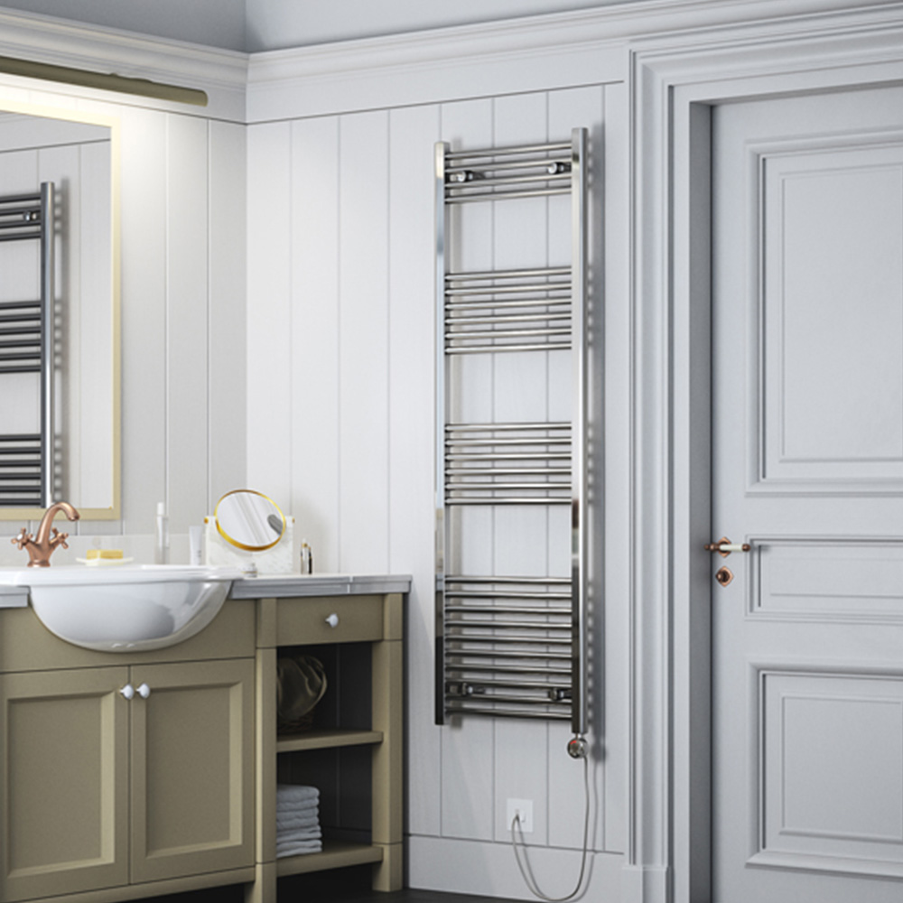 Terma Leo E 1364BTU Chrome Electric Variable Temperature Towel Rail 1600 x 500mm Image 6