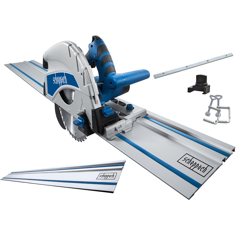 Scheppach Plunge Saw 210mm 1600W with 1.4m Guide Fence Image 1