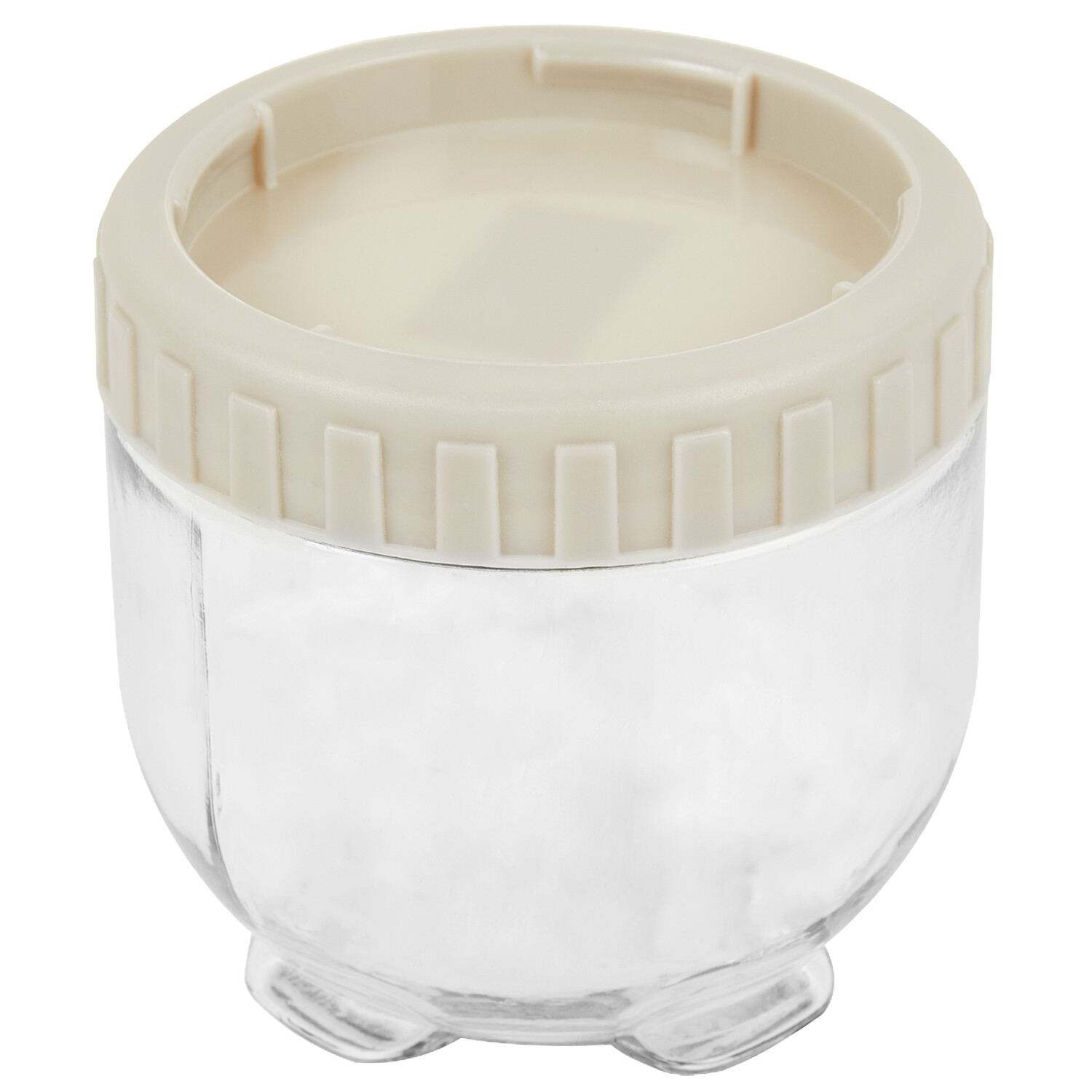 Glass Jar with Secure Lock Function - Clear and Cream / 450ml Image 2