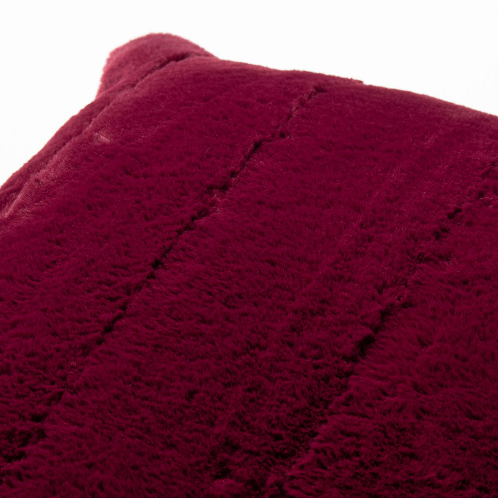 Paoletti Empress Ruby Faux Fur Cushion Image 3