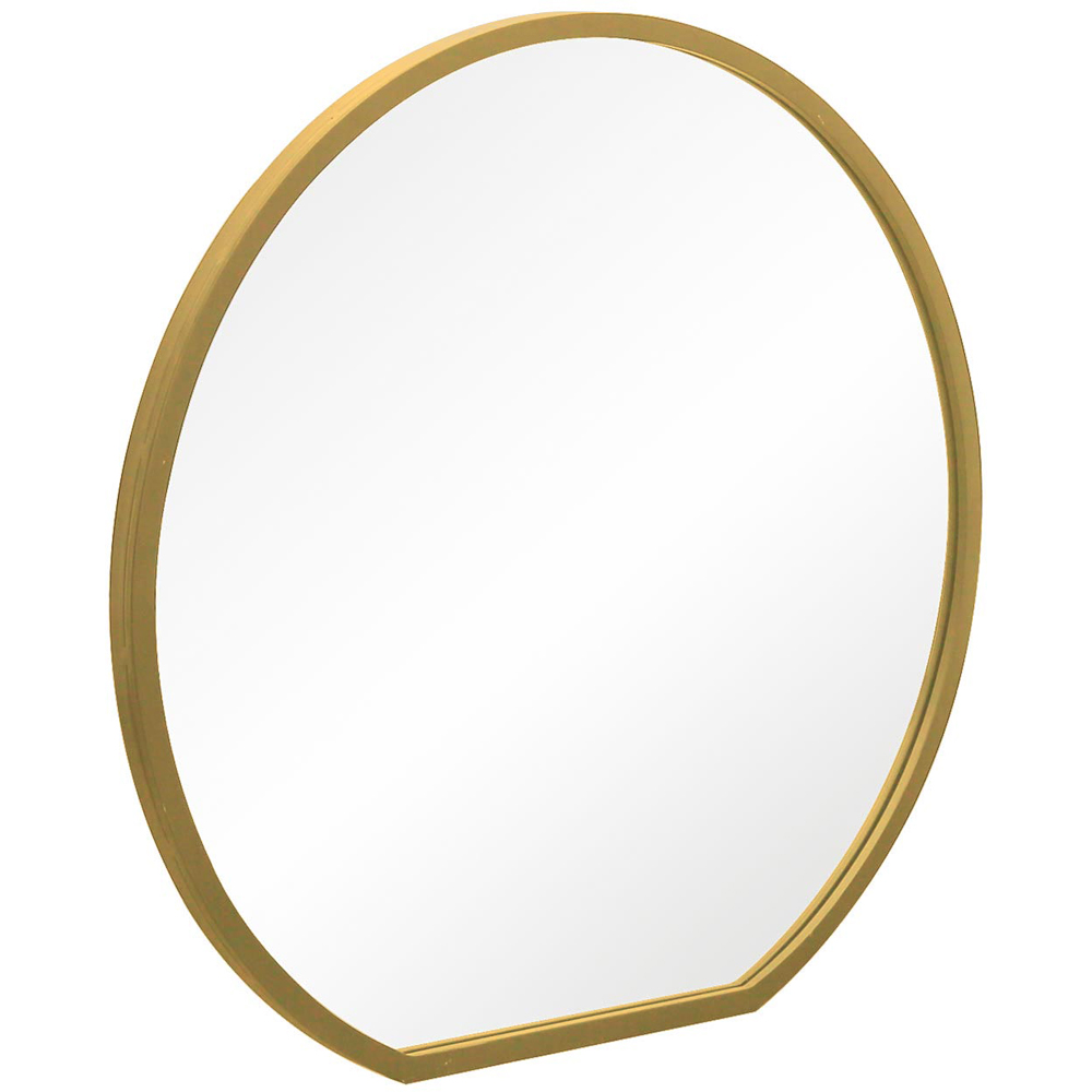 MirrorOutlet The Circulus Gold Flat Bottom Circular Outdoor Garden Wall Mirror 84 x 80cm Image 3