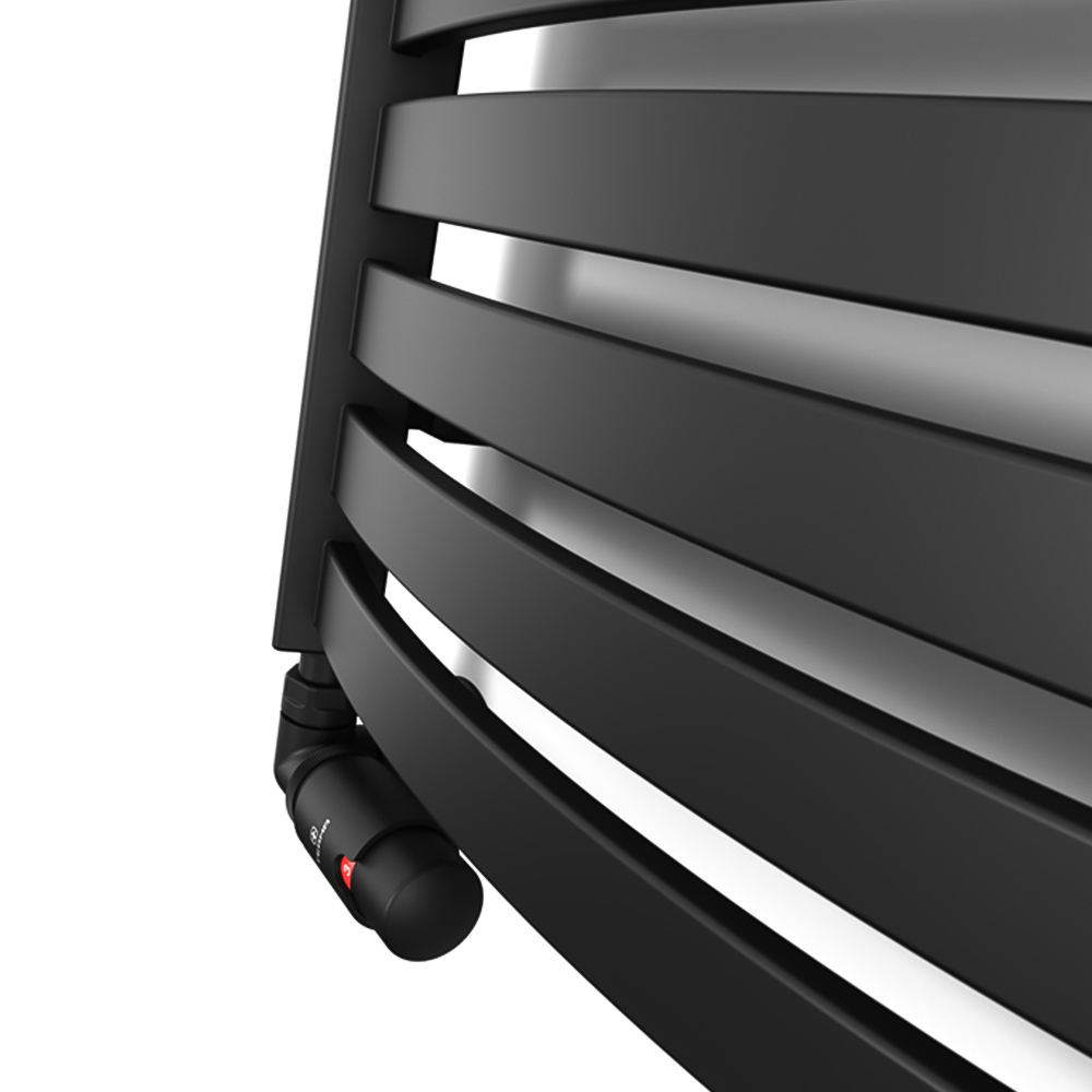 Terma Dexter 1102 BTU Matt Black Electric Heated Towel Rail 860 x 400mm Image 3