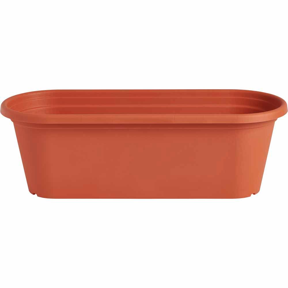 Clever Pots Terracotta Plastic Long Trough Pot 8L 50cm Image 1