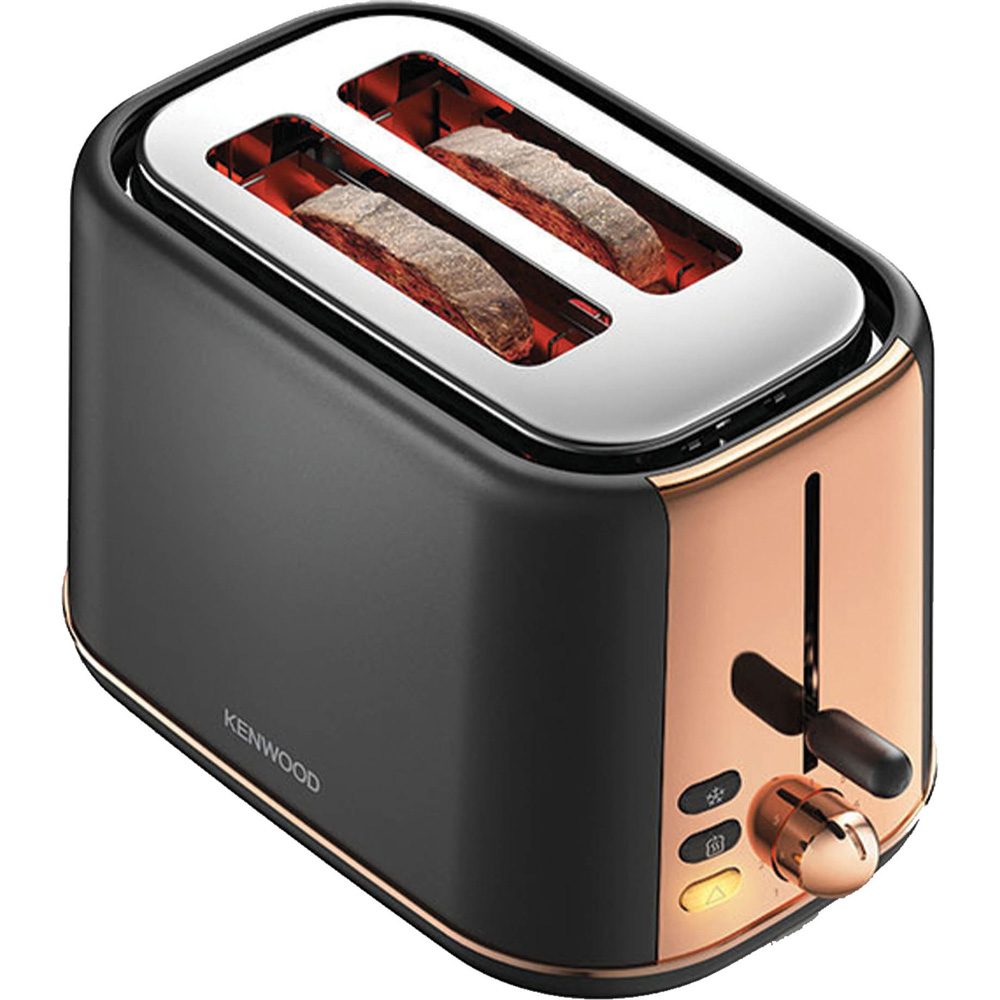 Kenwood KW1305 Abbey Lux Black and Rose Gold 2 Slice Toaster 800W Image 3