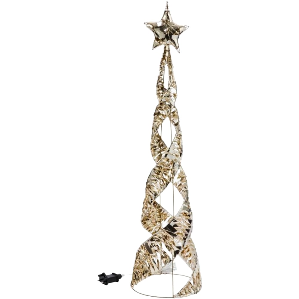 Marco Paul Warm White LED Gold Glitter Twist Lamp Post Christmas Decoration 100cm Image 3