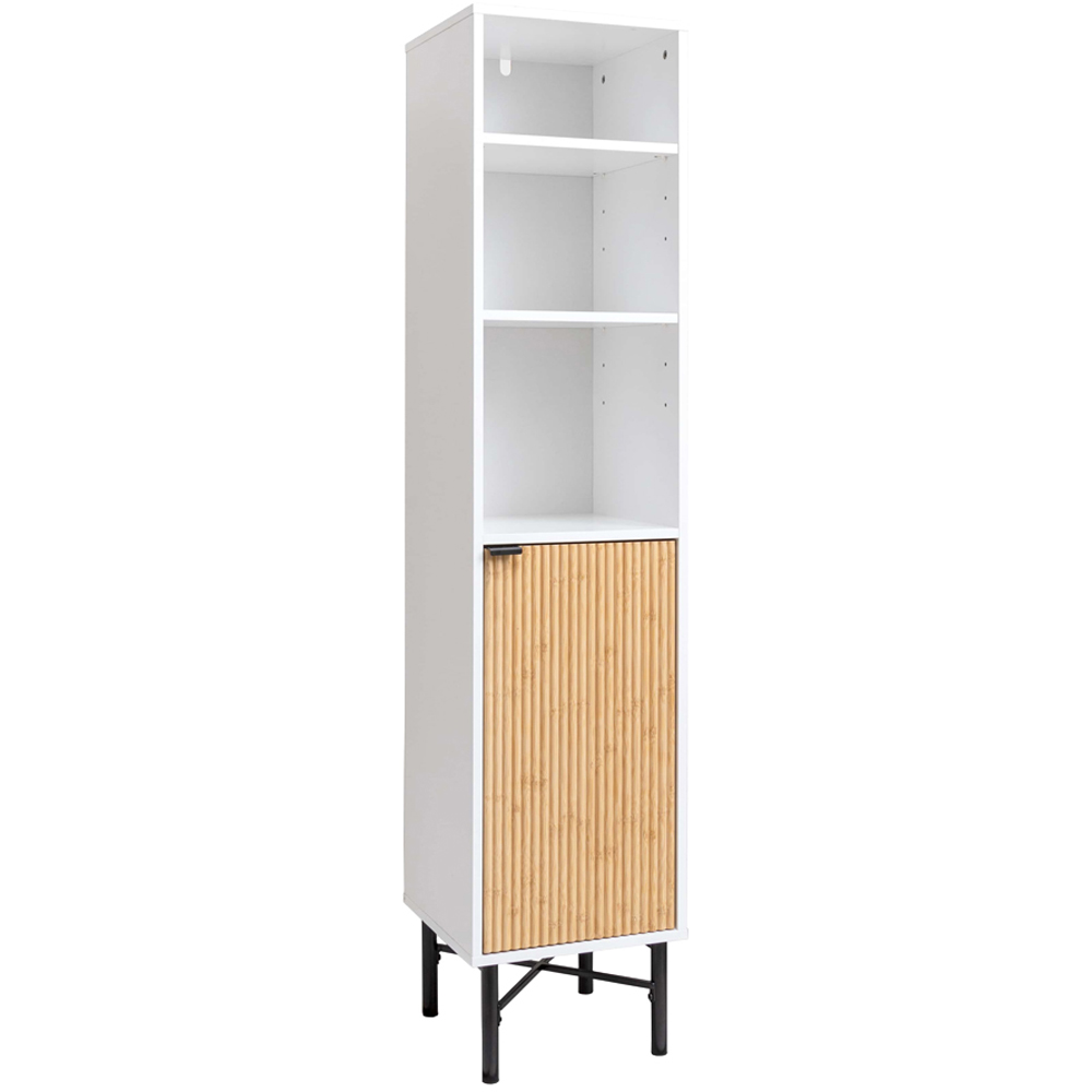 Noa and Nani Rokstorp Single Door 3 Shelf White Tallboy Bathroom Storage Unit Image 2