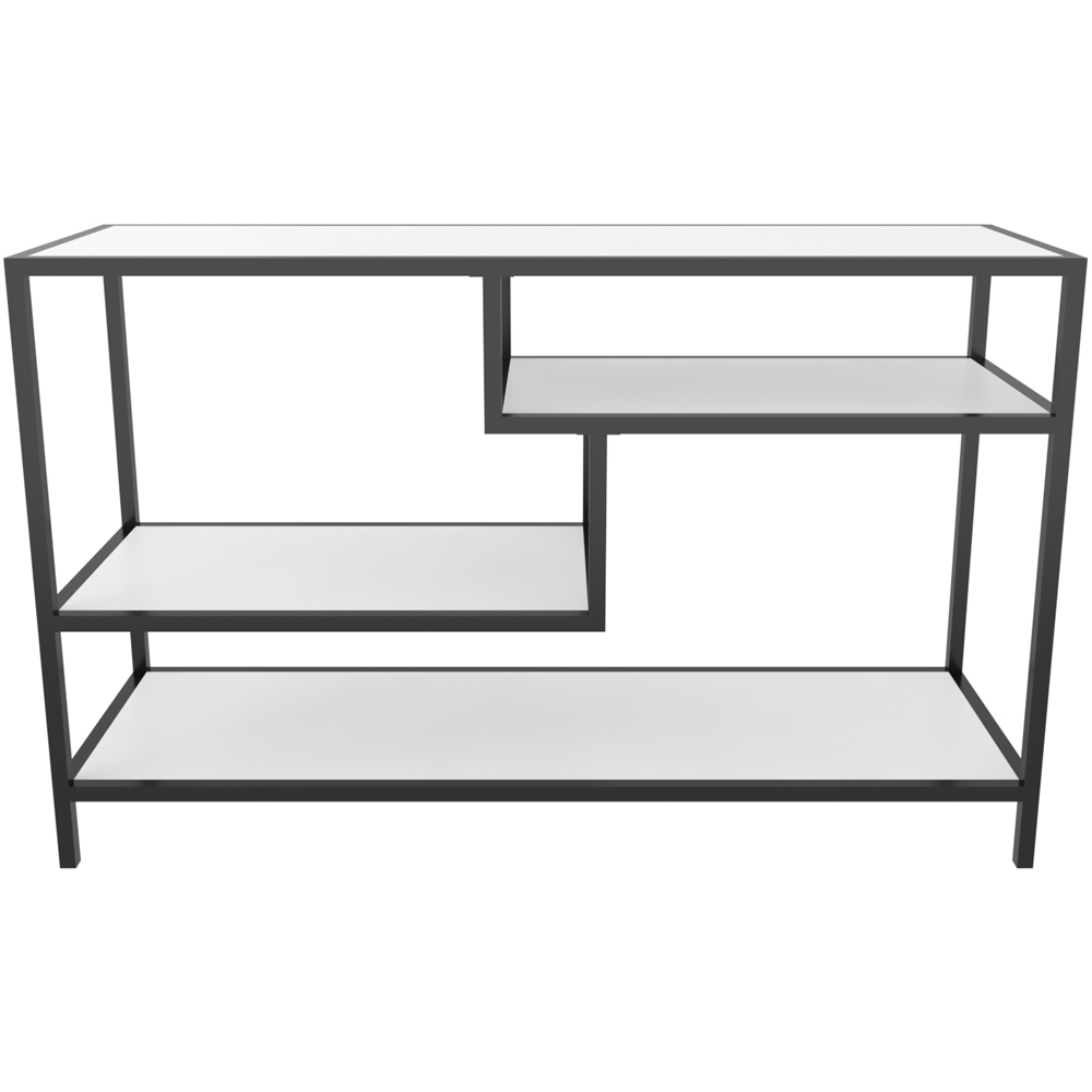 Decorotika Robins Industrial Black and White TV Stand Image 5