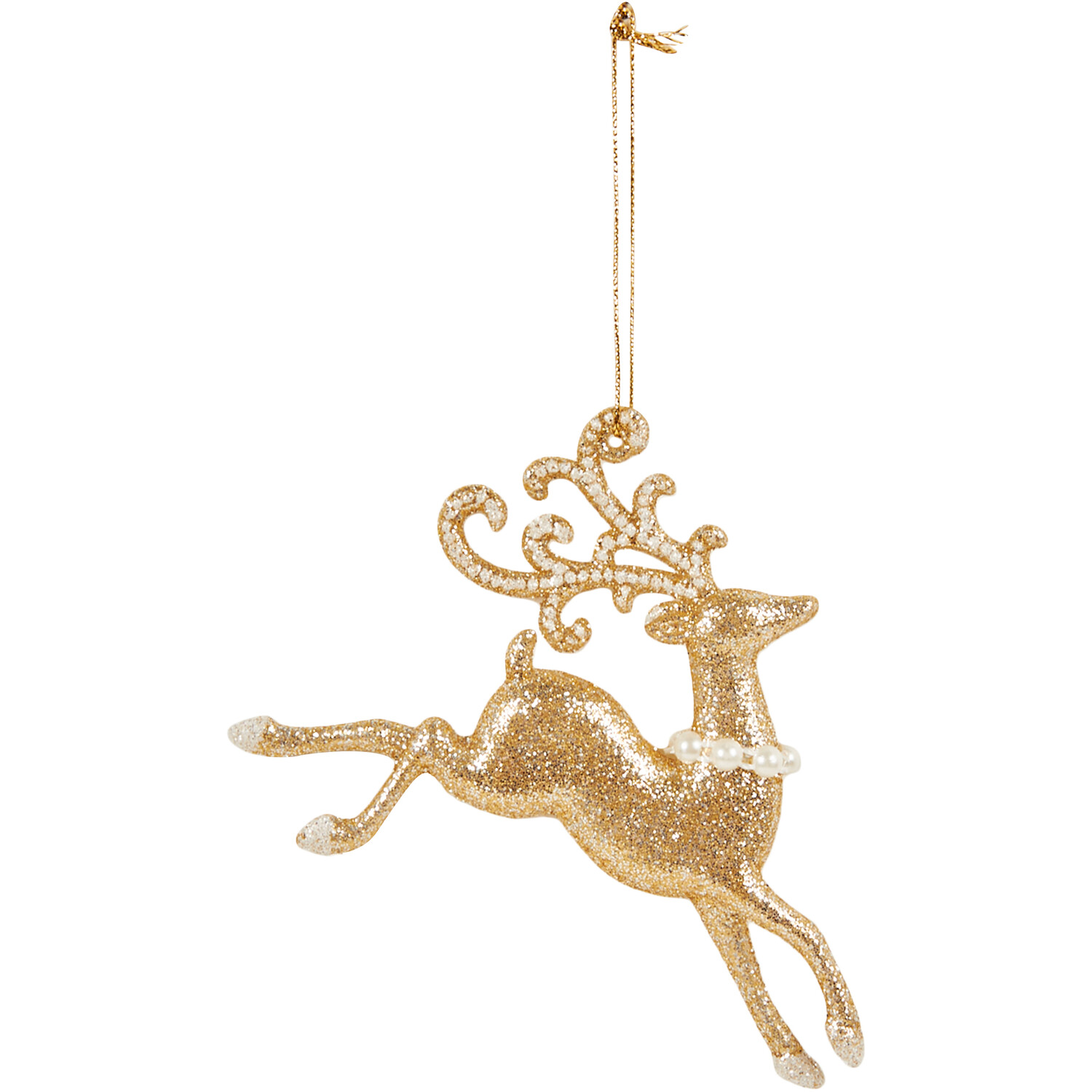Champagne Gold Prancing Reindeer - Gold Image 3