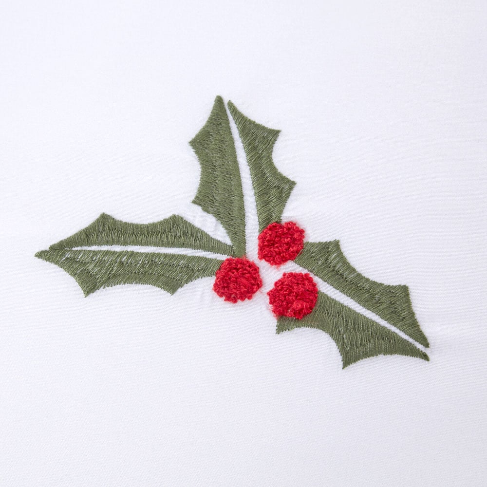 Holly and Berries Duvet SetWhiteKing Image 3