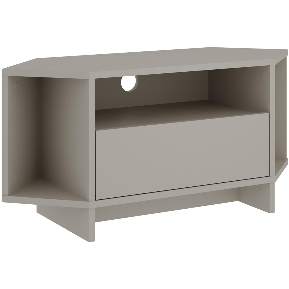 Decortie Viva Single Door 3 Shelf Sandstone Corner TV Stand Image 2