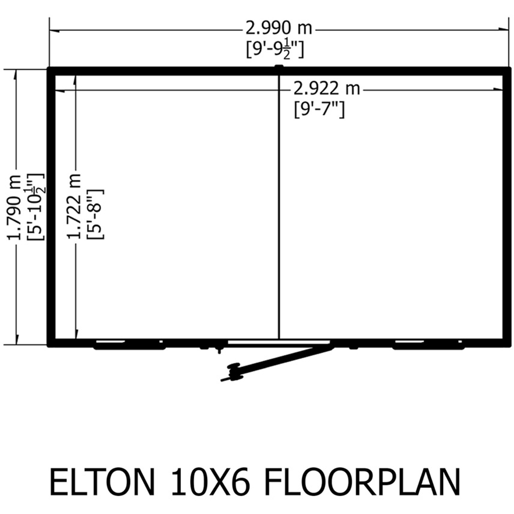 Shire Elton 10 x 6ft Shiplap Apex Summerhouse Image 4