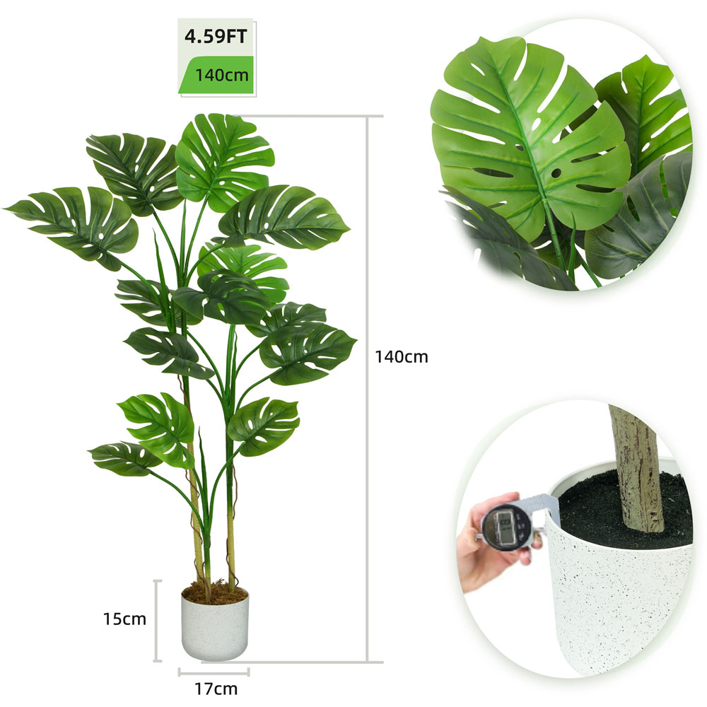 Monstera Tree Indoor Artificial Plant 140cm Image 6