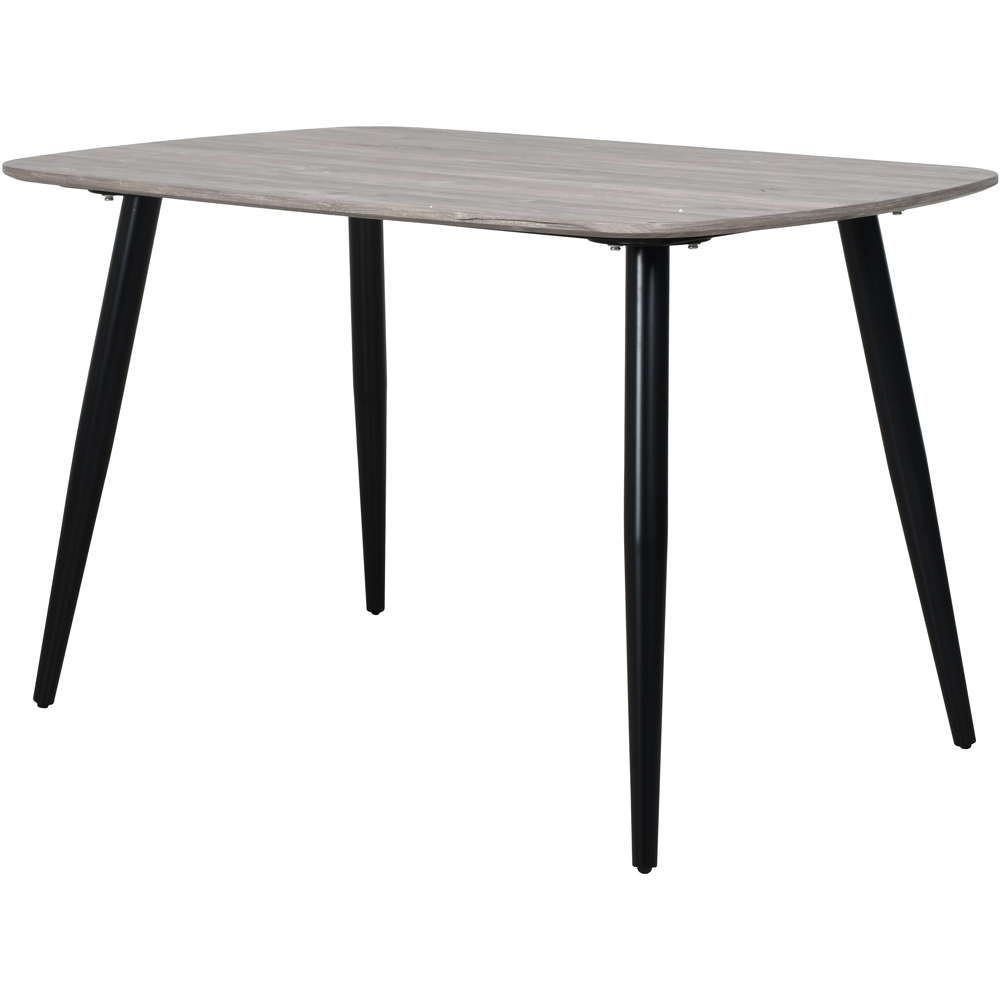 Core Products Aspen 4 Seater Rectangular Dining Set Grey Oak and Natural Image 2