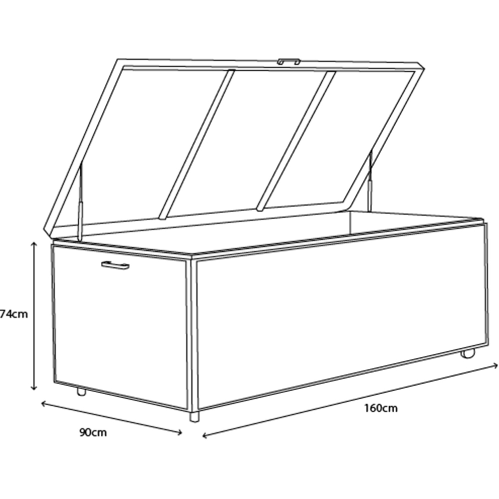 Royce XL Wood Look Outdoor Storage Box 976L Image 9