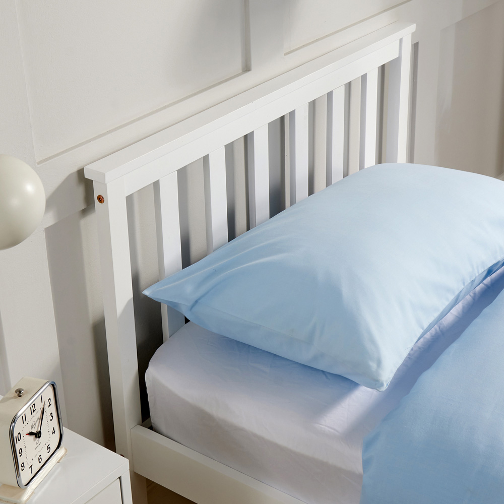 Home Source Florida Single White Wooden Bed Frame Image 5