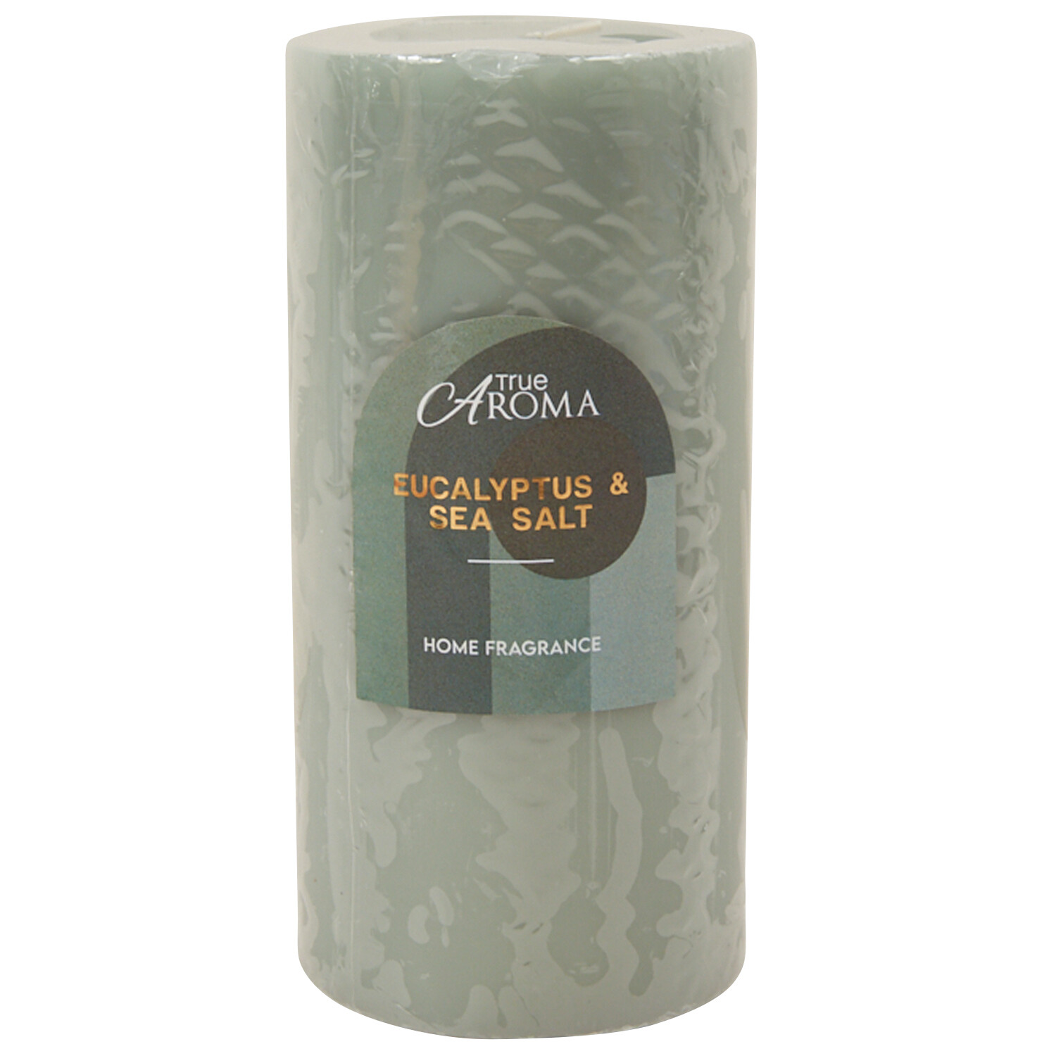 Eucalyptus and Sea Salt Scented Pillar Candle - Green Image 1