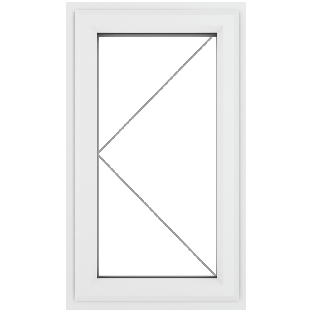 Crystal uPVC Triple Glazed Window Left Hand Side Hung White Clear Glass 610x1190mm Image 2