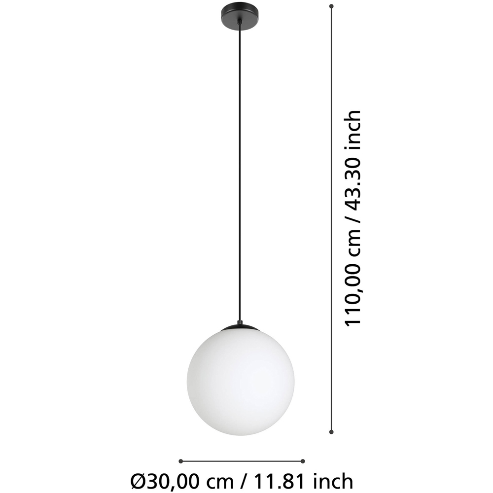 EGLO Rondo 3 Opal Glass Pendant Image 4