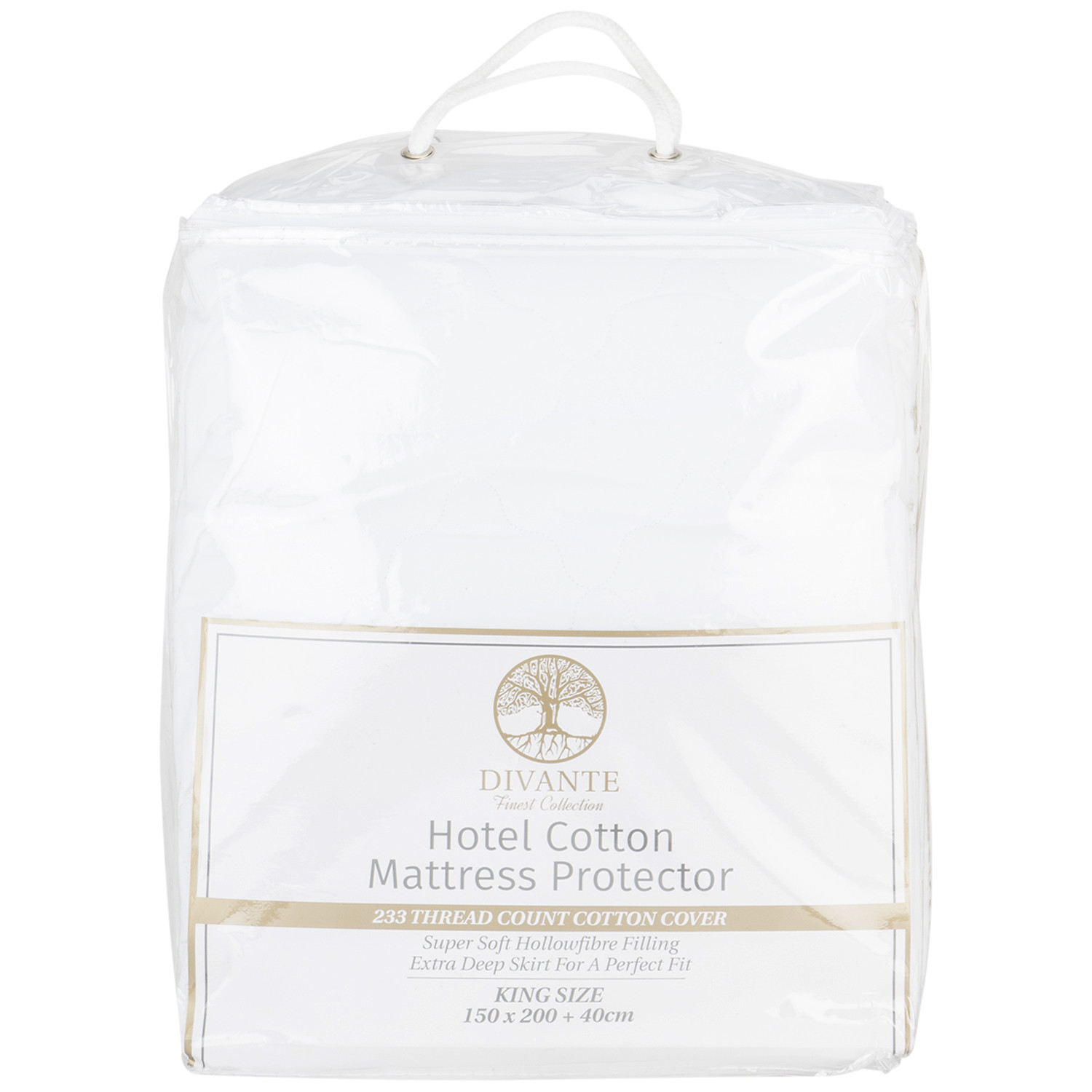 Divante King Size White Hotel Mattress Protector Image